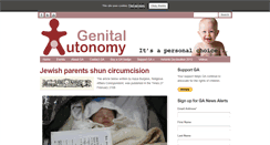 Desktop Screenshot of genitalautonomy.org